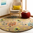 thumbnail image 2 of SAFAVIEH Soho Vernon Floral Wool Area Rug, Brown/Multi, 6' x 6' Square, 2 of 8