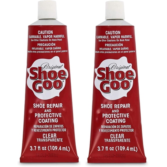 Shoe Goo Repair Adhesive for Fixing Worn Shoes or Boots, Clear, 3.7 Oz 2pc