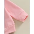 thumbnail image 6 of Bagilaanoe 3PCS Baby Girl Pants Set Toddler Letter Print Long Sleeve Sweatshirt Tops + Leopard Sweatpants + Headband 6M 12M 18M 24M 3T Kids Casual Sweatsuits, 6 of 9