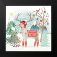 thumbnail image 2 of Urban, Mary 20x20 Black Modern Framed Museum Art Print Titled - Reindeer Jubilee II, 2 of 5