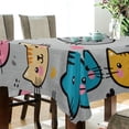 thumbnail image 5 of Yayeee Tablecloths 60" x 60" Rectangle Wrinkle Resistant Party Table Cover, Cute Cat Pattern, 5 of 8