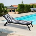 thumbnail image 3 of 2pcs Blue And White Striped Patio Cushion - Sponge Fill Outdoor Lounge Seat , Chaise Cushions, , Filled, 3 of 4