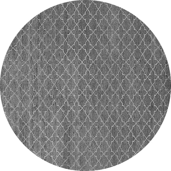 Ahgly Company Indoor Round Oriental Gray Industrial Area Rugs, 8' Round