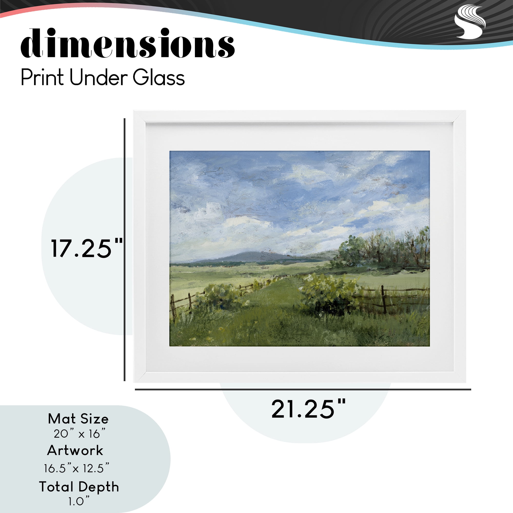 Stupell Industries Thank You Nature Landscape White Framed Print Under Glass, design by Lanie Loreth