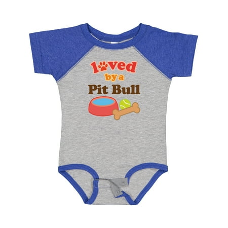 

Inktastic Pit Bull Loved by a (Dog Breed) Gift Baby Boy or Baby Girl Bodysuit