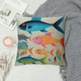 thumbnail image 2 of COMIO  Square Decorative Fashion Throw Pillow Case Cushion Cover Colorful Fish, 2 of 5