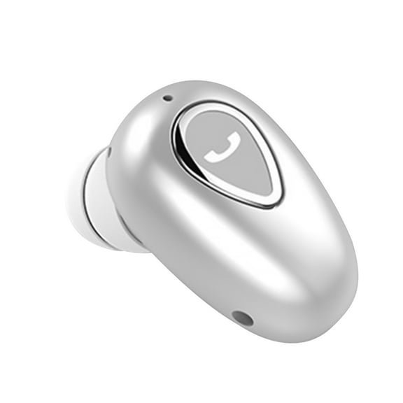 Fnochy Bluetooth Wireless Earbud, Mini Wireless Earbud Bluetooth V5.1 in Ear Headphone with 3 Hours Music time Headset with Mic for Smartphones (Silver)