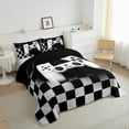 thumbnail image 3 of jejeloiu 3D Game Console Bedding Comforter Set,Kids Gamepad Controller Twin Comforter Sets,White Black Grid Bedding Set For Teens,Luxury Bedroom Decor Reversible,2-Piece, 3 of 8