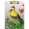 thumbnail image 2 of FMSHPON Christmas Yellow Bird Red Berry Clipboard Hardboard Wood Nursing Clip Board and Pull for Standard A4 Letter 13x9 inches, 2 of 5