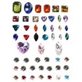 thumbnail image 4 of FRCOLOR Rhinestones 50pcs Crystal Claw Glass Rhinestones DIY Sewing Rhinestones Water Drop Sew On Claw Rhinestones Teardrop with Siliver Flat Base for Garment (Colorful, Mixed Style), 4 of 4
