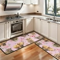 thumbnail image 3 of Kitchen Rugs Sets Of 2,Pink Highland Cow Flower Pattern Anti Fatigue Kitchen Mat Rugs Non Slip Washable,Decorative Kitchen Floor Mats for Kitchen,Sink,Laundry,17"x47"+17"x47", 3 of 5
