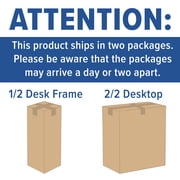 Flash Furniture Tanner Electric Height Adjustable Standing Desk - Table Top 48 Wide - 24 Deep (Mahogany)