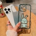 thumbnail image 3 of GFDYREE Wahhle Designed for iPhone 12 Pro Max Glitter Case, Luxury Plating Cute Bling Rabbit Kickstand Phone Cover for Women Girls with Camera Protector, 3 of 7