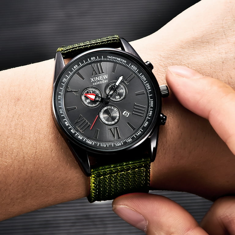 Outdoor Mens Date Stainless Steel Military Sports Analog Quartz Wrist Watch Chronometer Watches for Men Leather Watch Band for Women 18mm Watch Band Solar Dive Watch T49905 Gwfa1000 1a2 Heavy Duty Wal...