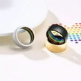 thumbnail image 5 of 8MM Rainbow Ring Stainless Steel Male's Silver Gold Black Band Size 7-12, 5 of 7