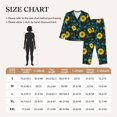 thumbnail image 4 of Honeii Sunflowers And Blue Flower print Women's Pajama Sets Long Sleeve Button Down Sleepwear Nightwear Soft Pjs Lounge Sets-XX-Large, 4 of 7