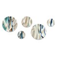 thumbnail image 3 of Designart "Elegant Sculptural Forms" Abstract Round Wall Art Set Of 5 - White Modern Living Room Wall Metal Art Set, 3 of 6