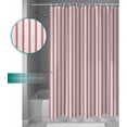 thumbnail image 4 of Red Striped Shower Curtain Set - Long Washable Bathtub Curtain with 12 Hooks, Red White Stripes Farmhouse Waterproof Fabric Stall Shower Curtains for Bathroom/Bathtub Décor, 4 of 4