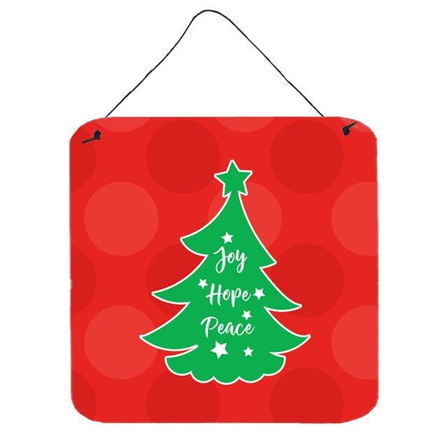"Treasures Christmas Tree Red Green Metal Print, 6"" x 6"", Multicolor" Caroline's Treasures BB6971DS66