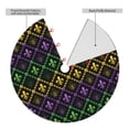thumbnail image 2 of Lsque Mardi Gra Geometric Print Christmas Tree Skirt, Tree Skirt with Ties or Velcro, Perfect for Holiday Decorations, Halloween, and New Year-48", 2 of 7