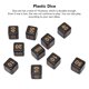 thumbnail image 3 of Kit De Dados, Juego De Dados Negros De 6 Caras, ángulo Recto, 10 Piezas, Portátil Para Escritorio, 3 of 7