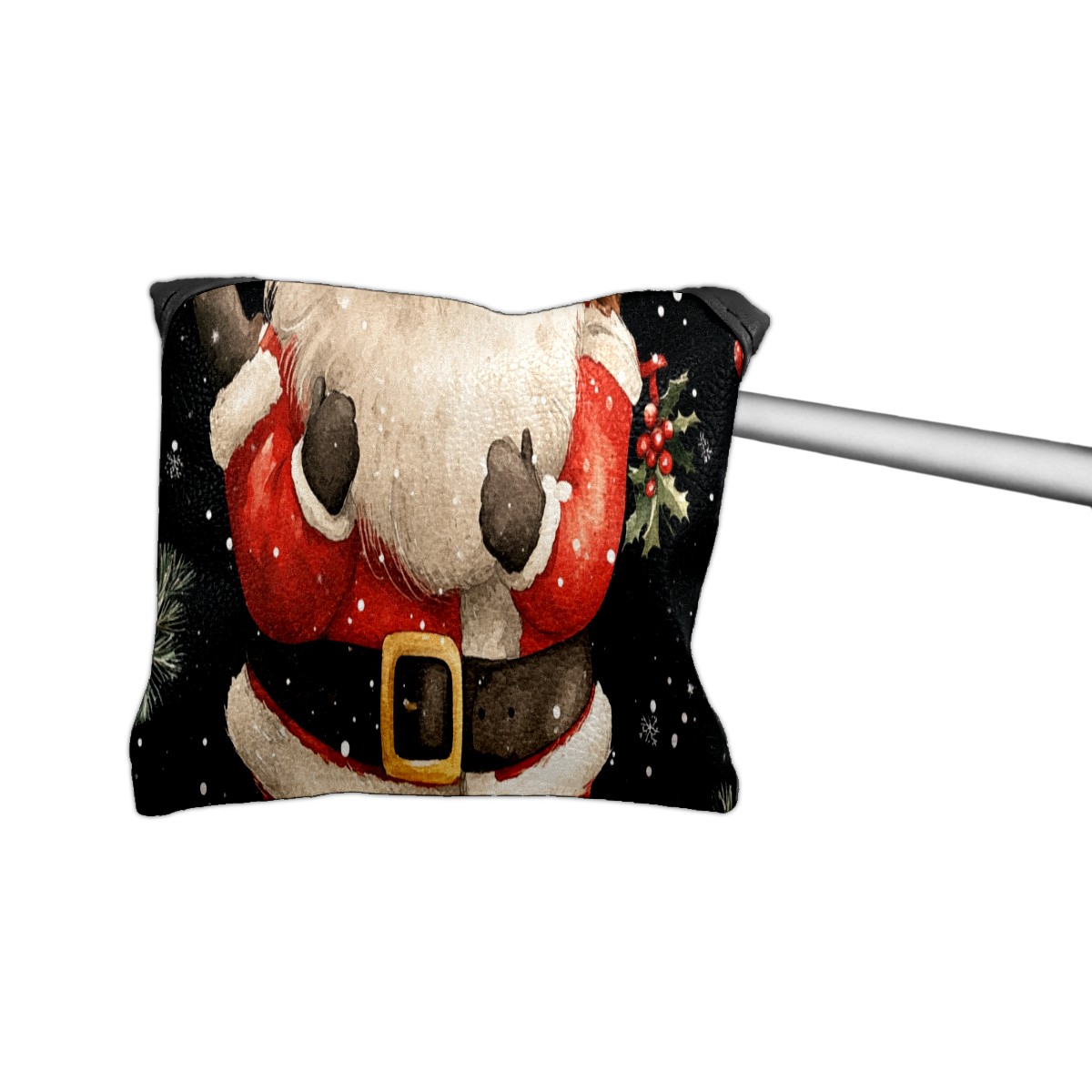 Golf Mallet Putter Cover Premium Leather Golf Putter Head Cover with Magnetic Closure Golf Cover for Men and Women Cartoon Santa Claus