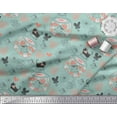 thumbnail image 3 of Soimoi Rayon Fabric Floral,Pot & Cat Kids Print Fabric by Yard 42 Inch Wide, 3 of 3
