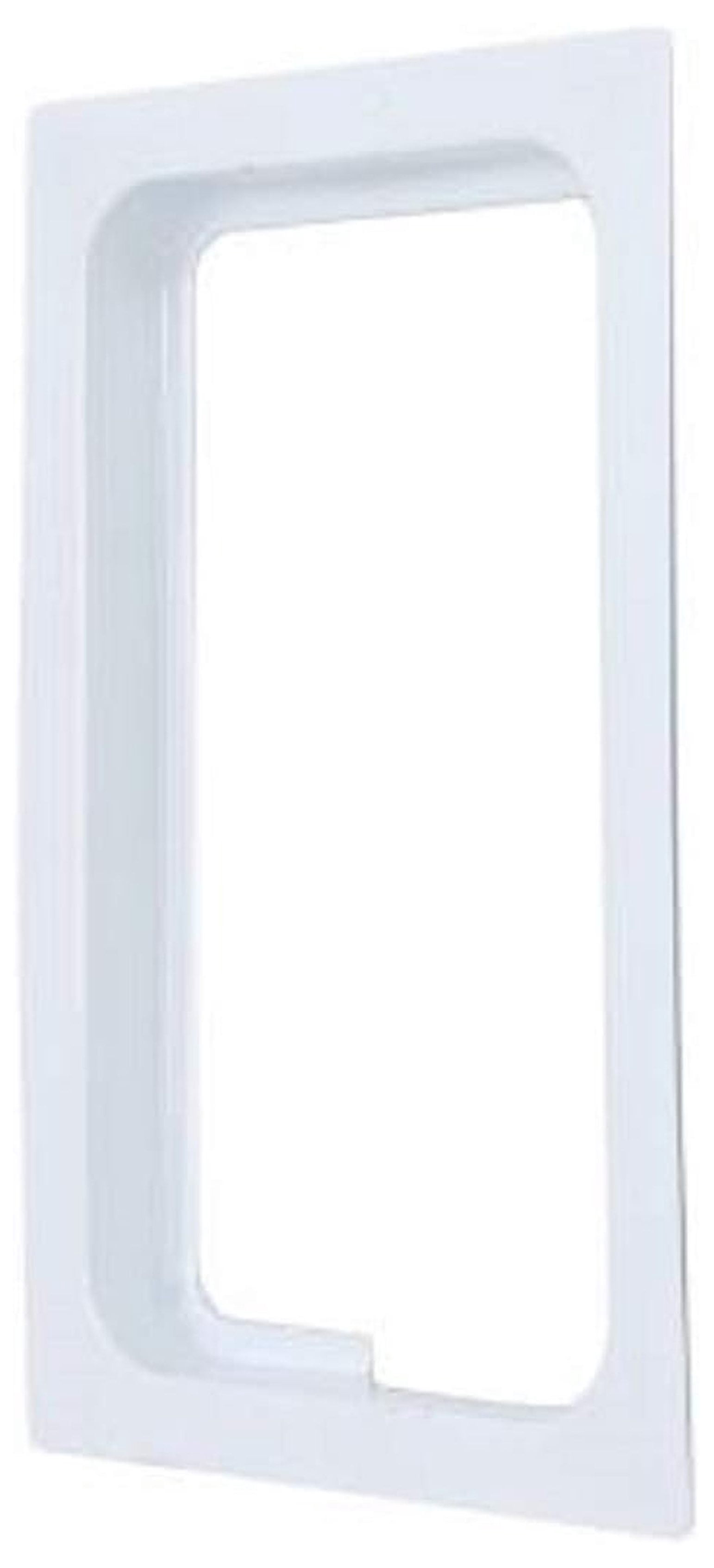 Dryer Vent Box 6 Inch - Metal Wall Vent for Dryer - 2x6 Framing - White Powder Coated - with Snap-On Trim Ring - Down Venting Compatible