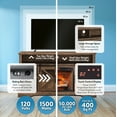 thumbnail image 6 of Mondawe 60 Inch Electric Fireplace Entertainment Center With Door Sensor-Reclaimed Barnwood Color, 6 of 7