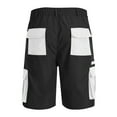 thumbnail image 4 of YLSDY Stretch Cargo Shorts for Men Button Lightweight Wide Leg Work Shorts Summer Outdoor Color Block Multi Pockets Travel Hiking Pants White XXL, 4 of 4