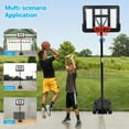 thumbnail image 3 of Basketball Hoop Outdoor 5.2-10ft Adjustable for Kids/Youth/Adult, Portable Basketball Hoop Goal System, 44in Shatterproof Backboard & High Intensity Base in Backyard/Driveway/Indoor, 3 of 6