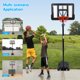 thumbnail image 5 of Aro de Baloncesto Portátil Ajustable – Adultos – Altura 5.2-10 Pies – Tablero 44 Pulgadas – Base con Ruedas – Acero Resistente – Interior y Exterior – Negro, 5 of 7