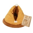 thumbnail image 3 of Cama para gatos Nido para gatos Cápsula suave y cálida Base antideslizante cómoda Linda casita para esconderse café L, 3 of 9