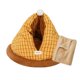 thumbnail image 3 of Cama cueva para gatos, nido para gatos con manta, casita para dormir para erizos, conejos de interior en invierno café L, 3 of 9
