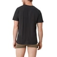 thumbnail image 5 of s.Oliver Camiseta para hombre, 2-Pack - Básica, Cuello redondo, Liso Negro M (Medium), 5 of 5