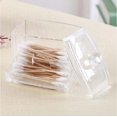 thumbnail image 2 of SHIBA-Acrylic Swab Storage Dispenser Holder Clear Makeup Organizer Cotton Bud Holder Container Cosmetic Storage Box with Lid, 2 of 4