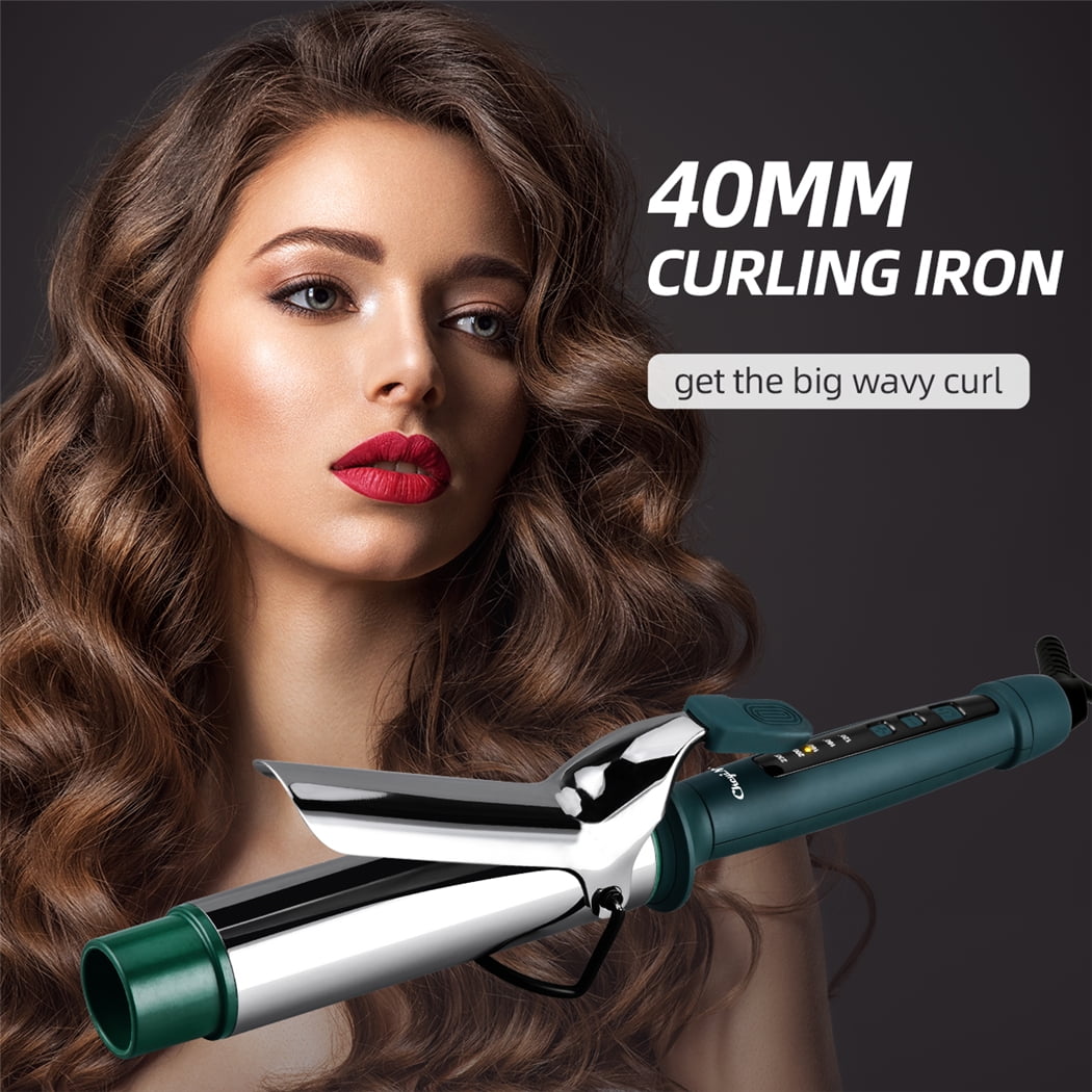 CkeyiN 40mm Curling Iron, 5Speed Ceramic Curling Wand 360°Rotatable