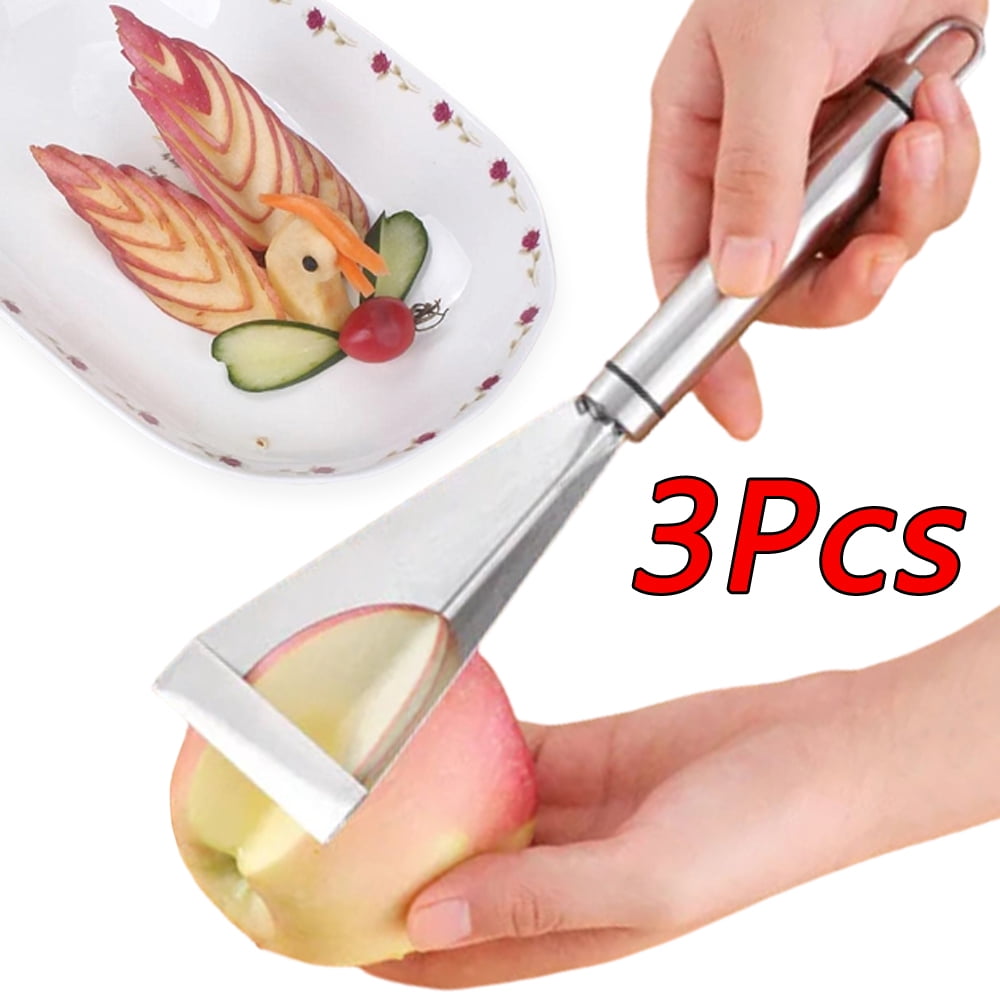 Triangle Fruit Carving Knife, 3Pcs Stainless Steel Fruit Platter Kitchen  Artifact, Vegetable Knife Non-slip Carving Blade Tool - Walmart.com