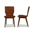 thumbnail image 1 of Silla de comedor Baxton Studio Elsa Madera doblada Nogal oscuro Estilo escandinavo moderno, 1 of 2