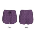 thumbnail image 6 of Sigee Retro Florals Purple for Women's Athletic Shorts High Waisted Running Shorts Pocket Sporty Short Gym Elastic Workout ShortsX-Large, 6 of 9