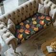 thumbnail image 2 of Renewold Maple Leaves Black Stretch Sofa Seat Cushion Cover Individual Couch Cover Anti-Slip Autumn Fall Chair Slipcover Replacement with Elastic Bottom for Kids, Pets, Dogs, L, 2 of 5