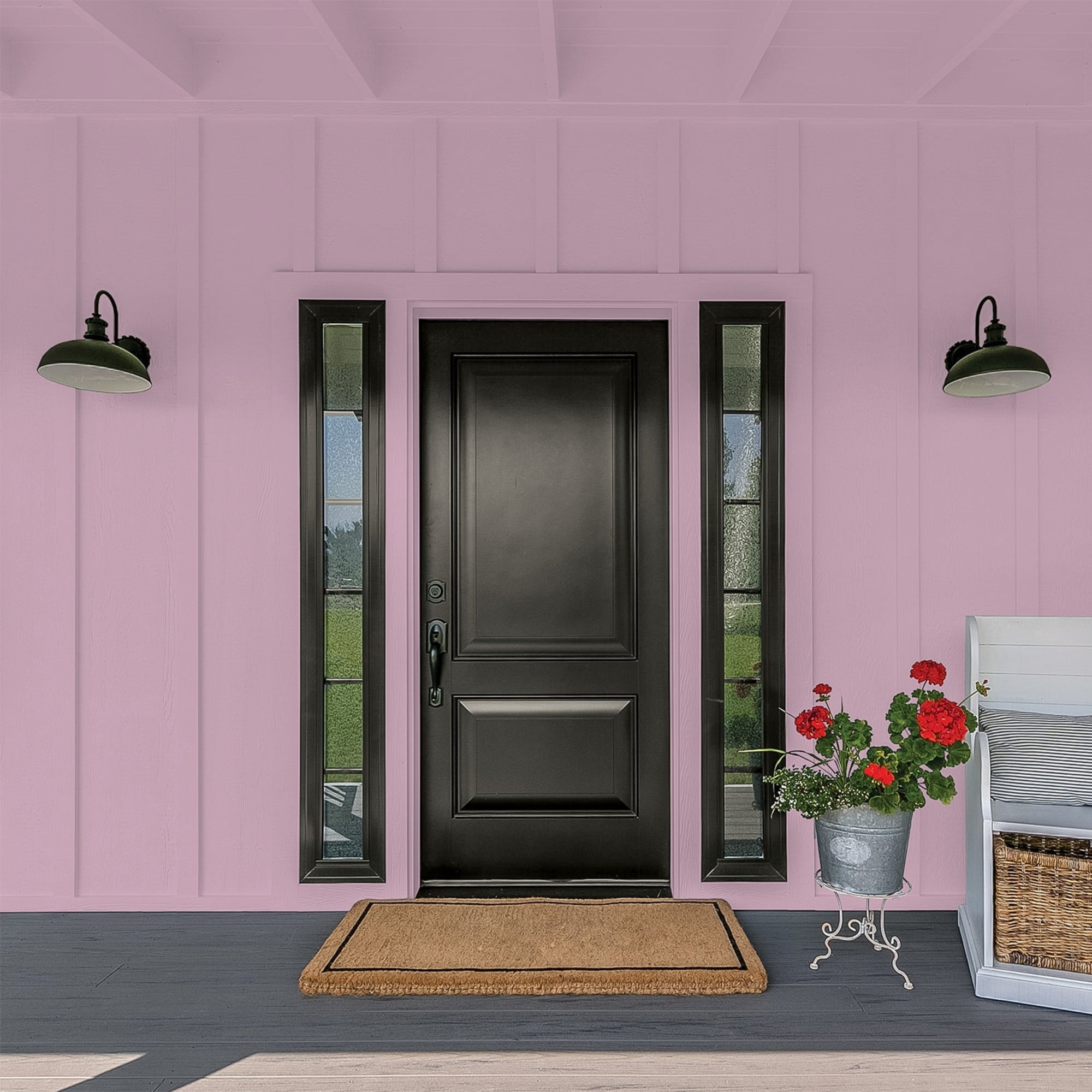 Glidden Fundamentals Ashberry / Purple, Flat Exterior Paint, 1 Quart