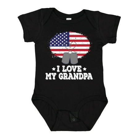 

Inktastic I Love My Grandpa Military Grandson Gift Baby Boy or Baby Girl Bodysuit
