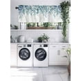 thumbnail image 5 of Blue Green Eucalyptus Kitchen Valances for Windows Rustic Watercolor Leaves Floral Valance Curtains&nbsp; for Kitchen /Living Room/Bedroom/ Bathroom Decor, 42"x12 " ,Rod Pocket 1 Panel,, 5 of 7
