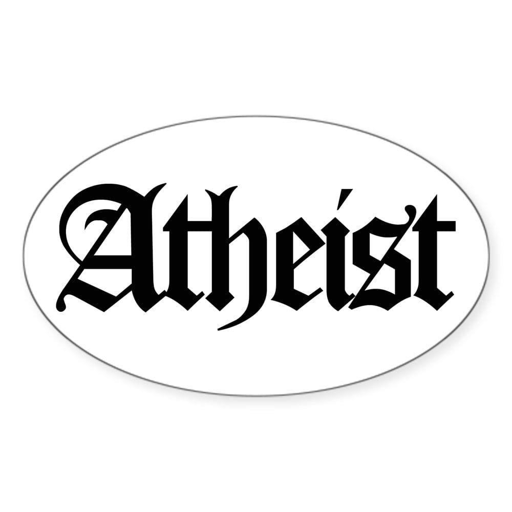CafePress - Official Atheist Oval Sticker - Sticker (Oval) - Walmart.com