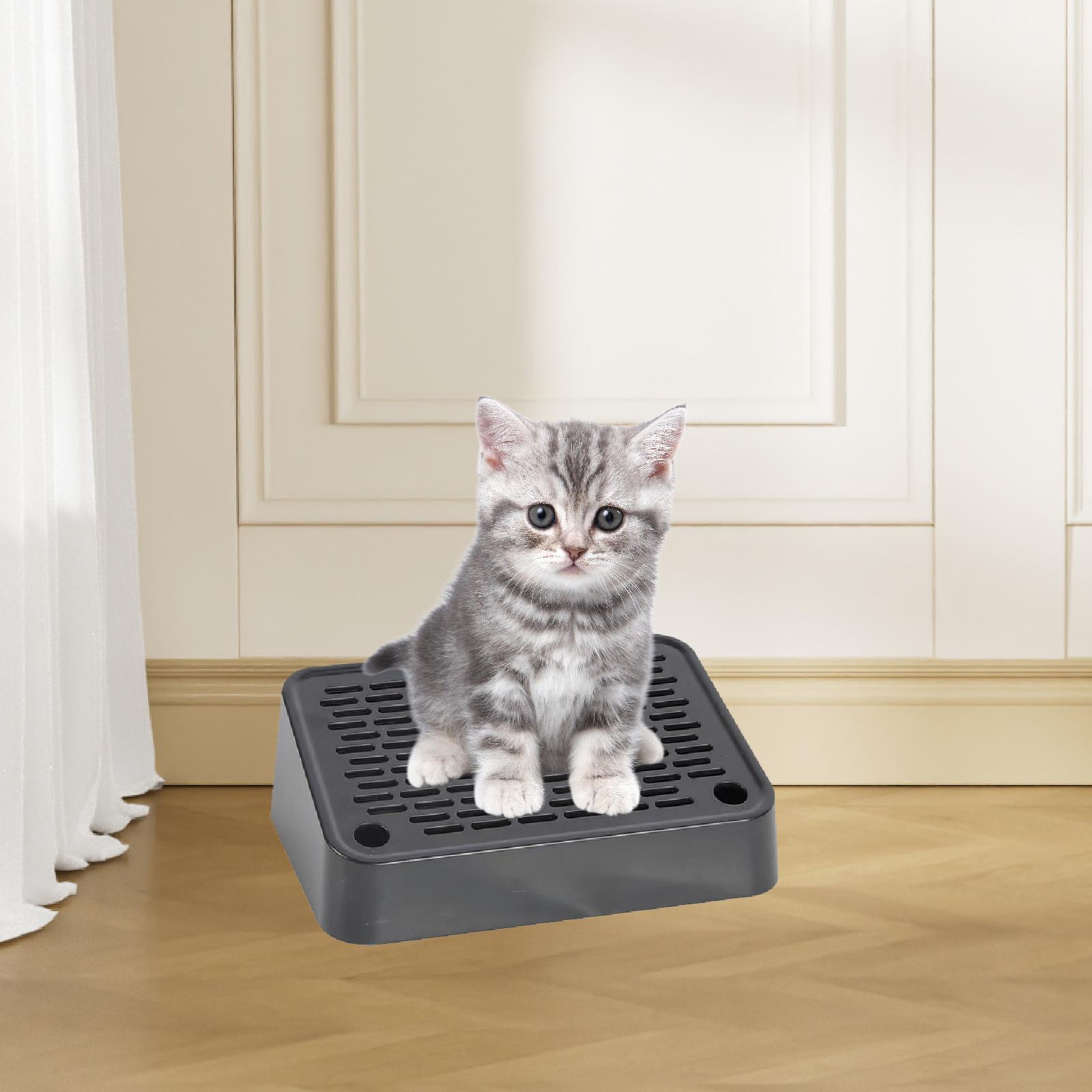 Serenable Footboard for Cat Litter Box Ramp Compact Pet Accessories Keep Room Tidy Easy Cleaning Bedroom Small Cat Litter Box Mat Stair