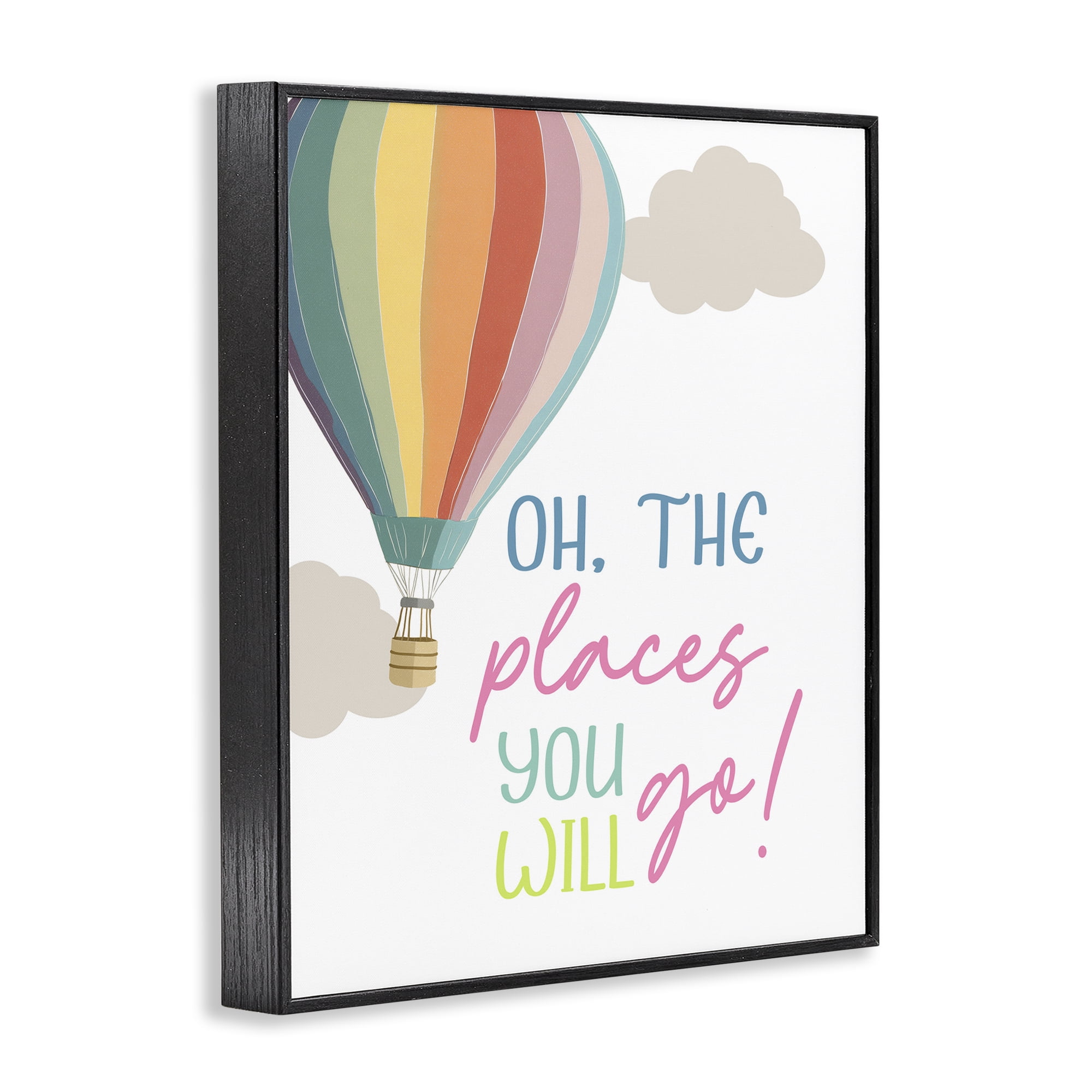 Stupell Industries The Places You Will Go Black Framed Giclee Art, design by Christine Simpson Art