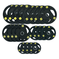 thumbnail image 1 of HAJEX Olympic Rubber Tri-Grip Plates Set 2 inch - 462LB Set - ( 5.5LB, 11LB, 22LB, 33LB, & 44LB), 1 of 6