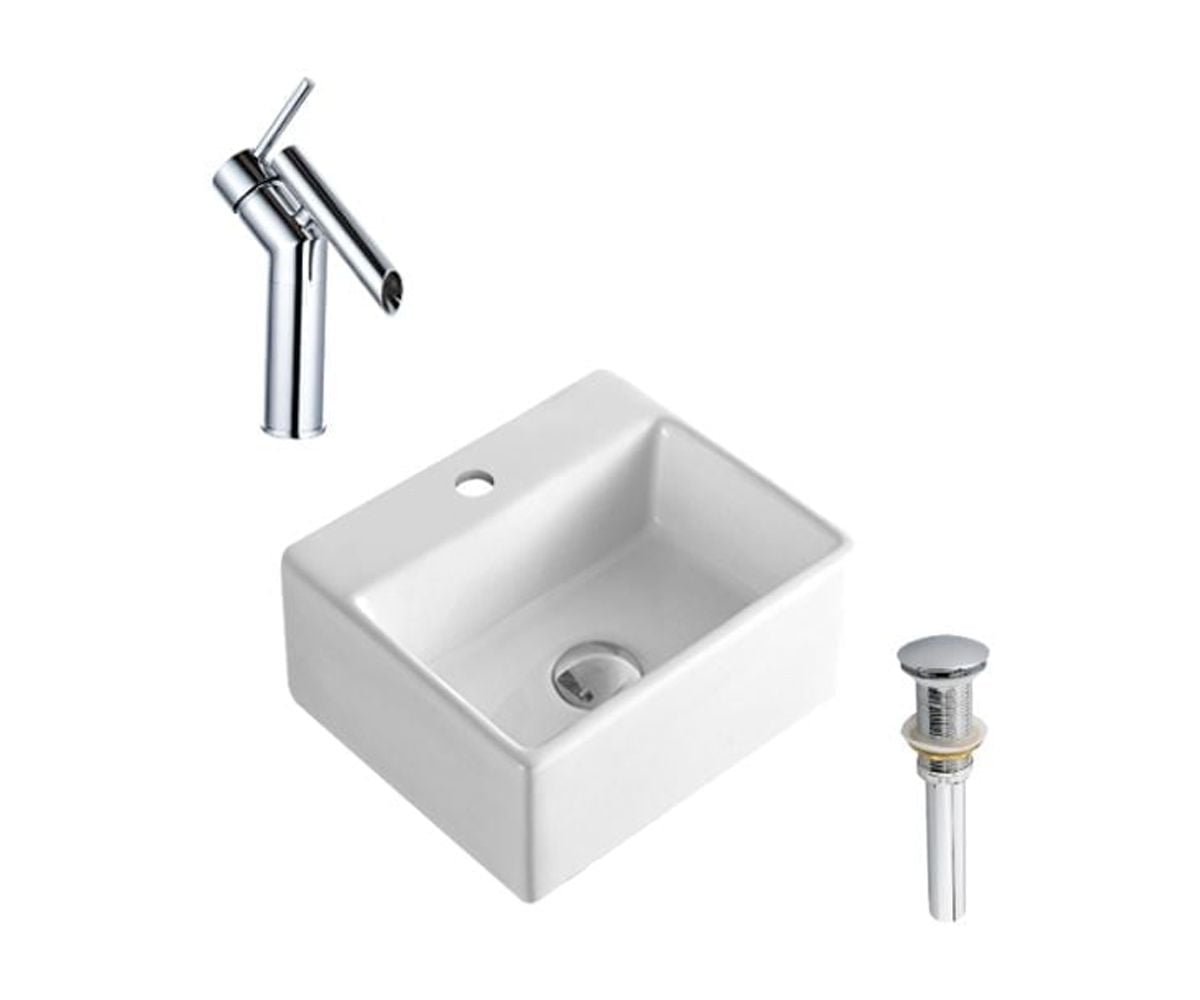 DROP Bath and Kitchen DR091267 Bathroom Vessel Sink Set