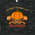 thumbnail image 4 of Inktastic Thankful Grateful and Blessed Pumpkins and Sunflower Women's T-Shirt, 4 of 5